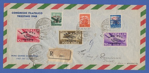 Trieste fdc 1948 - a, congresso