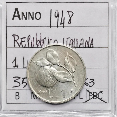 Moneta 1948 italia repubblica - moneta,