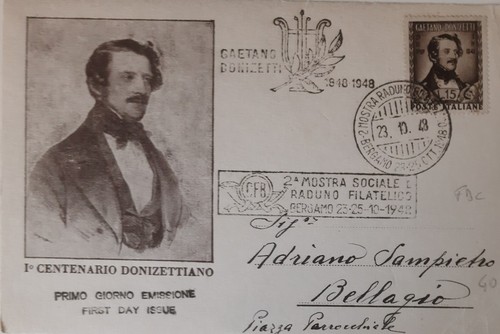 Italia 1948 fdc centenario - italia,